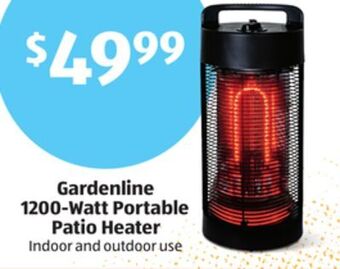 Aldi Gardenline 1200-watt portable patio heater offer