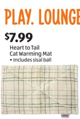 Aldi Heart to tail cat warming mat offer
