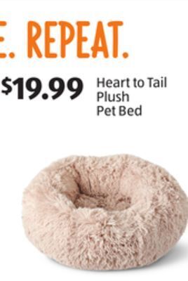 Aldi Heart to tail plush pet bed offer