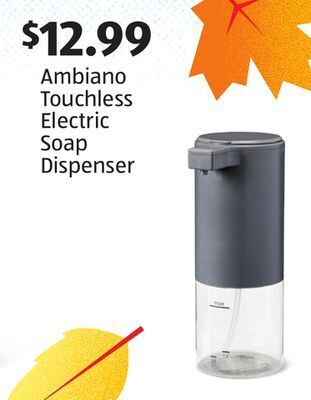 Aldi Ambiano touchless electric soap dispenser offer