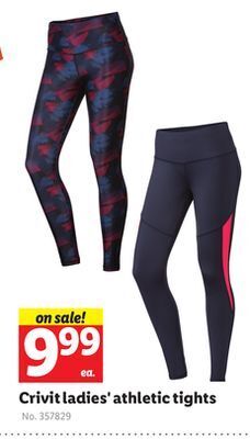 Lidl Crivit ladies' athletic tights offer