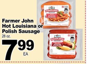 Superior Grocers Farmer john hot louisiana or polish sausage offer