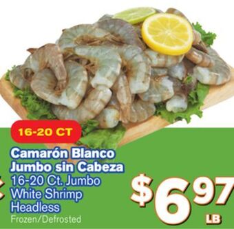 El Super Fresh Jumbo white shrimp shrimp offer