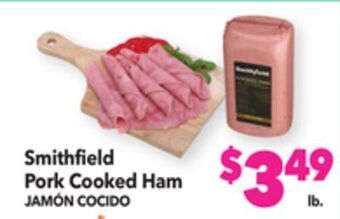 Vallarta Supermarkets Smithfield pork cooked ham/jamón cocido offer