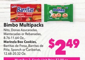 Vallarta Supermarkets Bimbo multipacks offer