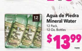 Vallarta Supermarkets Agua de piedra mineral water offer