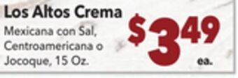 Vallarta Supermarkets Los altos crema offer