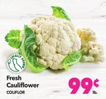 Vallarta Supermarkets Fresh cauliflower/coliflor offer
