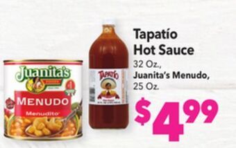 Vallarta Supermarkets Tapatío hot sauce offer
