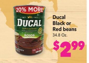 Vallarta Supermarkets Ducal black or red beans offer