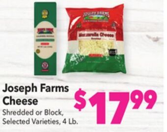 Vallarta Supermarkets Joseph farms cheese offer