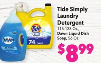 Vallarta Supermarkets Tide simply laundry detergent offer