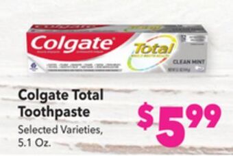 Vallarta Supermarkets Colgate total toothpaste offer