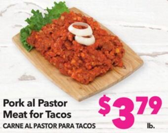 Vallarta Supermarkets Pork al pastor meat for tacos|carne al pastor para tacos offer