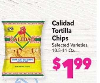 Vallarta Supermarkets Calidad tortilla chips offer