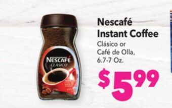 Vallarta Supermarkets Nescafé instant coffee offer