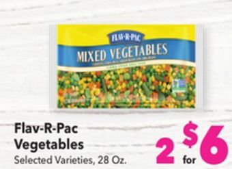 Vallarta Supermarkets Flav-r-pac vegetables offer