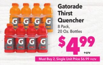 Vallarta Supermarkets Gatorade thirst quencher offer