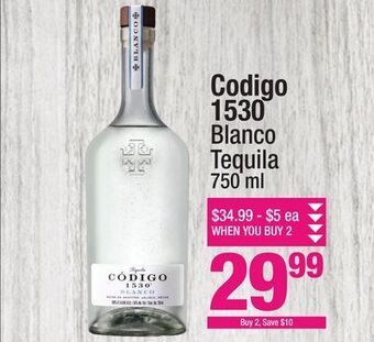 Super King Markets Codigo 1530 blanco tequila offer