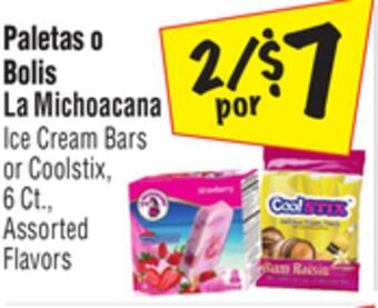 El Super Ice cream bars or coolstix offer