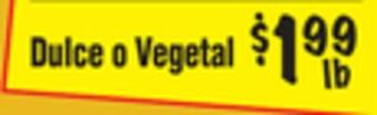 El Super Dulce o vegetal offer