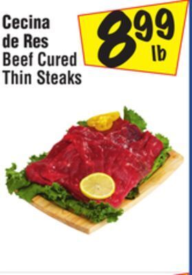 El Super Beef cured thin steaks offer