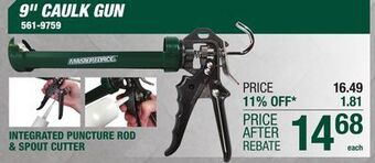 Menards Masterforce 9 rotating barrel caulk gun offer
