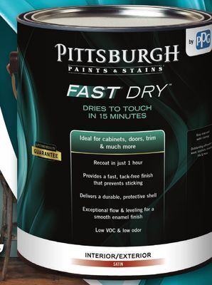 Menards Pittsburgh paints & stains fastdry interior/exterior satin flemish blue paint - 1 gal offer