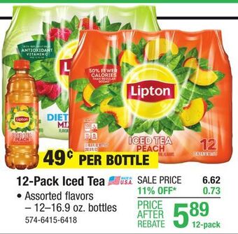 Menards Lipton diet berry green tea - 12 pack offer
