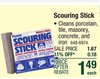 Menards Pumie heavy-duty pumice scouring stick offer