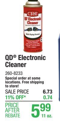 Menards Crc qd electronic cleaner - 11 oz offer