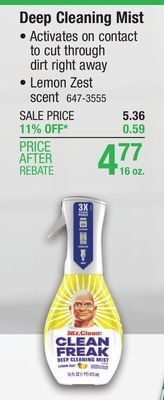 Menards Mr. clean clean freak starter kit lemon zest scent - 16 oz offer