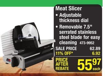 Menards Professional series meat slicer offer