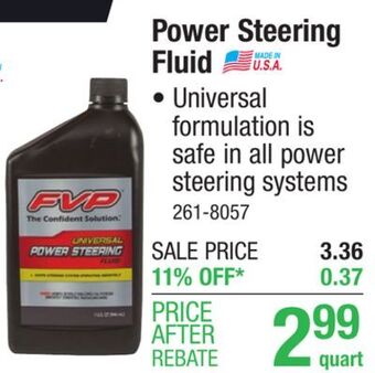 Menards Fvp power steering fluid - 32 oz offer