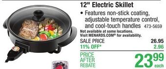 Menards Chefman 12 electric skillet offer