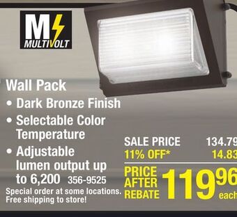 Menards Lithonia lighting dark bronze led outdoor security wall pack light offer