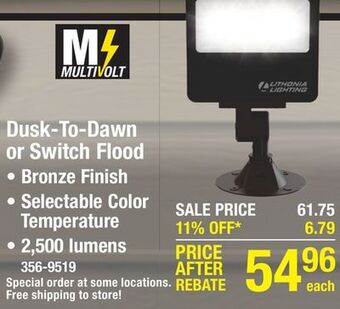 Menards Lithonia lighting bronze outdoor security flood light offer