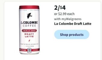 Walgreens La colombe draft latte offer