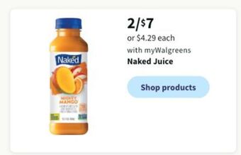 Walgreens Naked juice offer