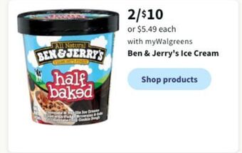 Walgreens Ben & jerry's ice cream offer
