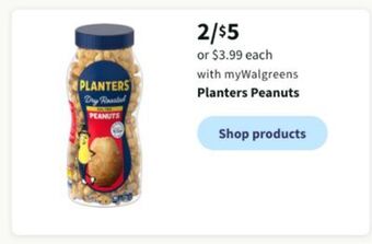 Walgreens Planters peanuts offer