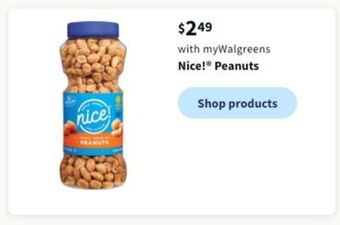 Walgreens Nice! peanuts offer