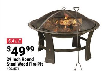 Ace Hardware 29 inch round steel wood fire pit offer
