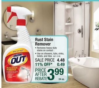 Menards Iron out rust stain remover - 24 oz offer