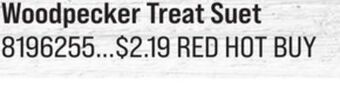 Ace Hardware Woodpecker treat suet offer