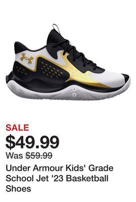 Dick's Sporting Goods Under armour kids' grade school jet '23 basketball shoes offer