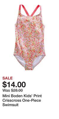Nordstrom Mini boden kids' print crisscross one-piece swimsuit offer