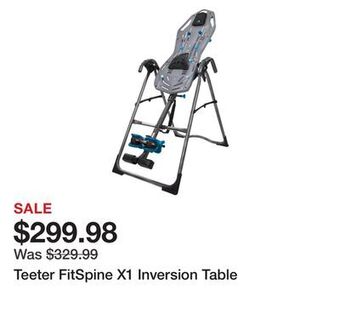 Dick's Sporting Goods Teeter fitspine x1 inversion table offer