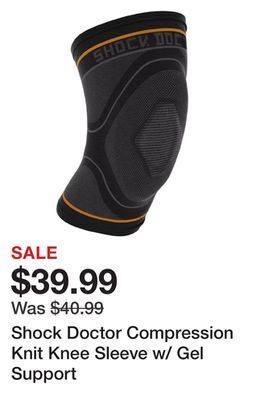 Dick's Sporting Goods Shock doctor compression knit knee sleeve w/ gel support offer