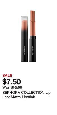 Kohl's Sephora collection lip last matte lipstick offer